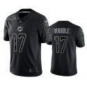 Miami Dolphins #17 Jaylen Waddle Black Reflective Limited Stitched Football Jersey