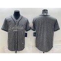 Miami Dolphins Blank Gray With Patch Cool Base Stitched Baseball Jersey