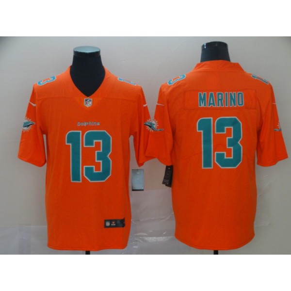 Miami Dolphins #13 Dan Marino Orange Inverted Legend Stitched Jersey
