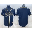 Philadelphia Eagles Blank Black Gold With Patch Cool Base Stitched Baseball Jersey