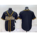 Pittsburgh Steelers Blank Black With Patch Cool Base Stitched Baseball Jersey