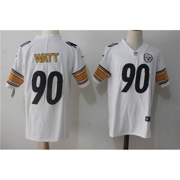 Pittsburgh Steelers #90 T. J. Watt White Stitched Vapor Untouchable Limited Nike Jersey