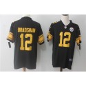 Pittsburgh Steelers #12 Terry Bradshaw Black Limited Rush Stitched Nike Jersey