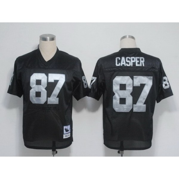Raiders #87 Dave Casper Black Stitched Throwback Jersey
