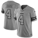 Raiders #4 Derek Carr 2019 Gray Gridiron Team Logo Limited Stitched Jersey