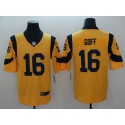 Rams #16 Jared Goff Royal Gold Vapor Untouchable Limited Stitched Jersey