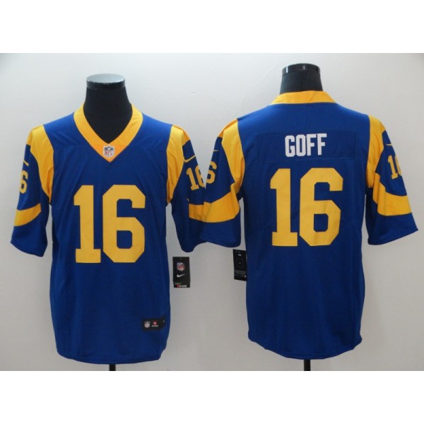 Rams #16 Jared Goff Royal Blue Vapor Untouchable Limited Stitched Jersey