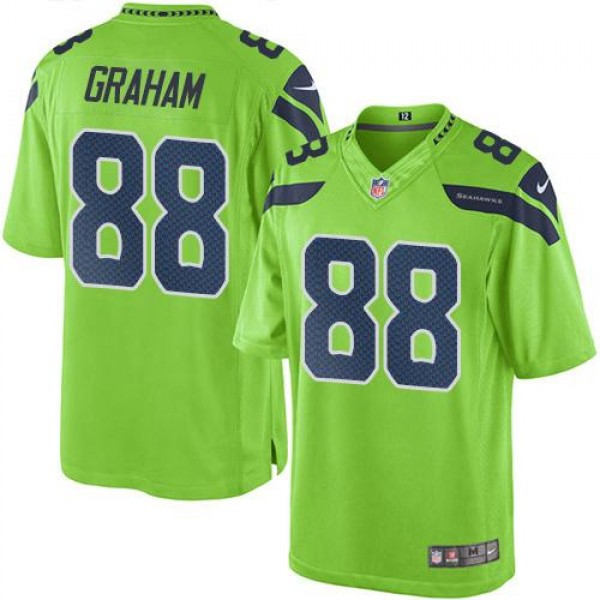 Seahawks #88 Jimmy Graham Green Stitched Limited Rush Nike Jersey