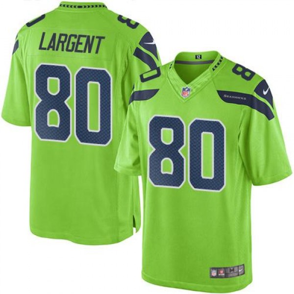 Seahawks #80 Steve Largent Green Stitched Limited Rush Nike Jersey