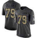 Seahawks #79 Garry Gilliam Black Stitched Limited 2016 Salute To Service Nike Jersey