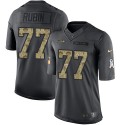 Seahawks #77 Ahtyba Rubin Black Stitched Limited 2016 Salute To Service Nike Jersey