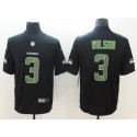 Seahawks #3 Russell Wilson Black Impact Limited Stitched Jersey