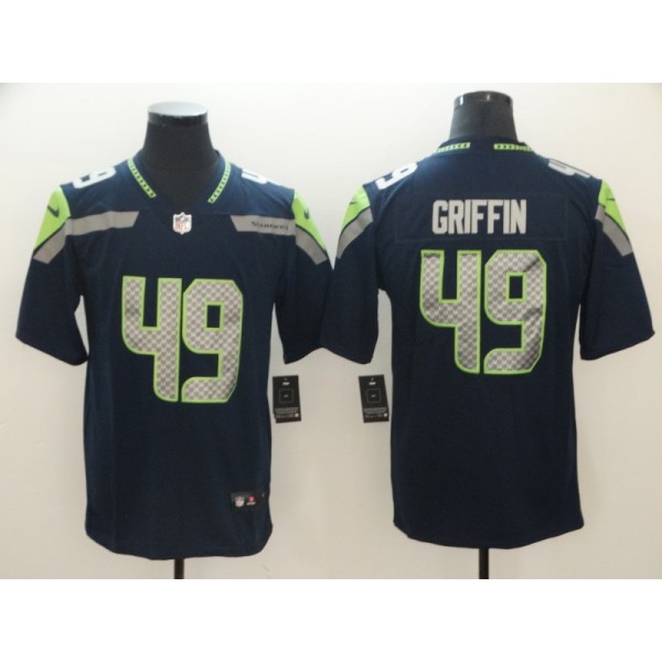 Seahawks #49 Shaquem Griffin Navy Vapor Untouchable Limited Stitched Jersey
