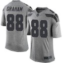 Seahawks #88 Jimmy Graham Gray Stitched Limited Gridiron Gray Nike Jersey