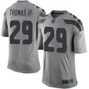 Seahawks #29 Earl Thomas III Gray Stitched Limited Gridiron Gray Nike Jersey