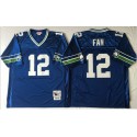 Seattle Seahawks #12 Fan Blue Throwback Stitched Jersey