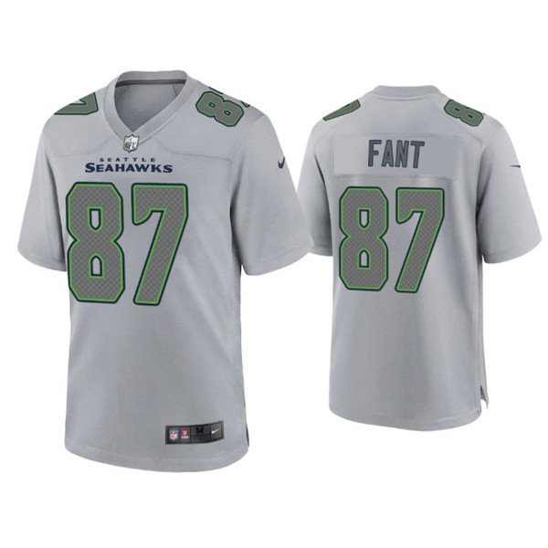 Seattle Seahawks #87 Noah Fant Gray Atmosphere Fashion Stitched Game Jersey