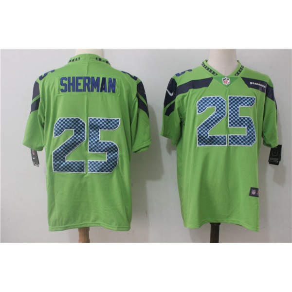 Seattle Seahawks #25 Richard Sherman Green Stitched Vapor Untouchable Limited Nike Jersey