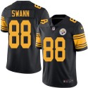 Steelers #88 Lynn Swann Black Stitched Limited Rush Nike Jersey