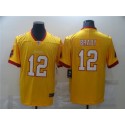 Tampa Bay Buccaneers #12 Tom Brady Yellow Limited Stitched Jersey