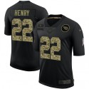 Tennessee Titans #22 Derrick Henry Black Camo Salute To Service Limited Stitched Jersey