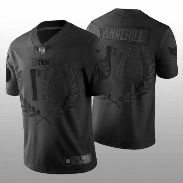 Tennessee Titans #17 Ryan Tannehill Black Vapor Untouchable Stitched Jersey