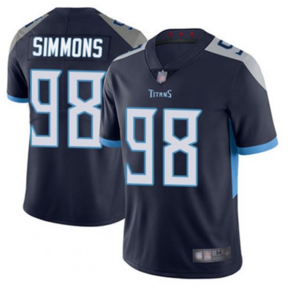 Tennessee Titans #98 Jeffery Simmons Navy Vapor Untouchable Limited Stitched Jersey
