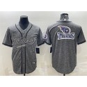 Tennessee Titans Gray Team Big Logo With Patch Cool Base Stitched Baseball Jersey
