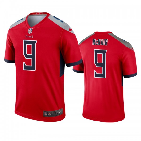 Tennessee Titans #9 Steve McNair Red Inverted Legend Jersey