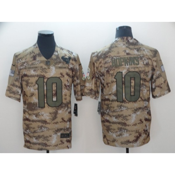 Texans #10 DeAndre Hopkins 2018 Camo Salute To Service Limited Stitched Jersey
