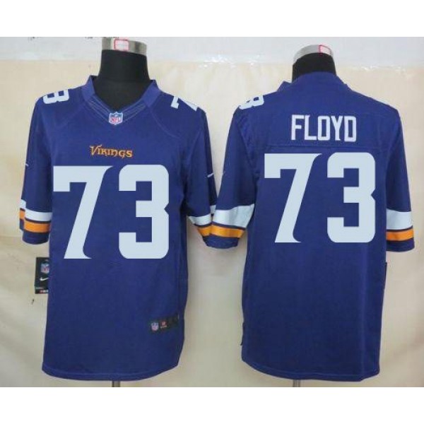 Vikings #73 Sharrif Floyd Purple Team Color Stitched Limited Nike Jersey