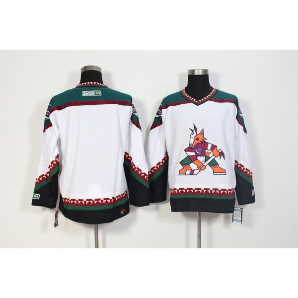 Arizona Coyotes White CCM Throwback Stitched Jersey