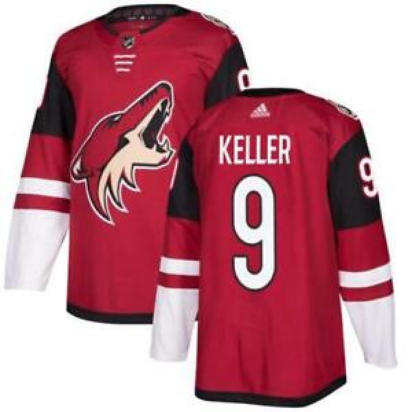 Arizona Coyotes #9 Clayton Keller Burgundy Red 2018 Season Home Stitched Jersey