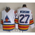Avalanche #27 John Wensink White CCM Throwback Stitched Jersey