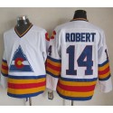Avalanche #14 Rene Robert White CCM Throwback Stitched Jersey