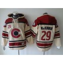 Avalanche #29 Nathan MacKinnon Cream Sawyer Hooded Sweatshirt Stitched Jersey