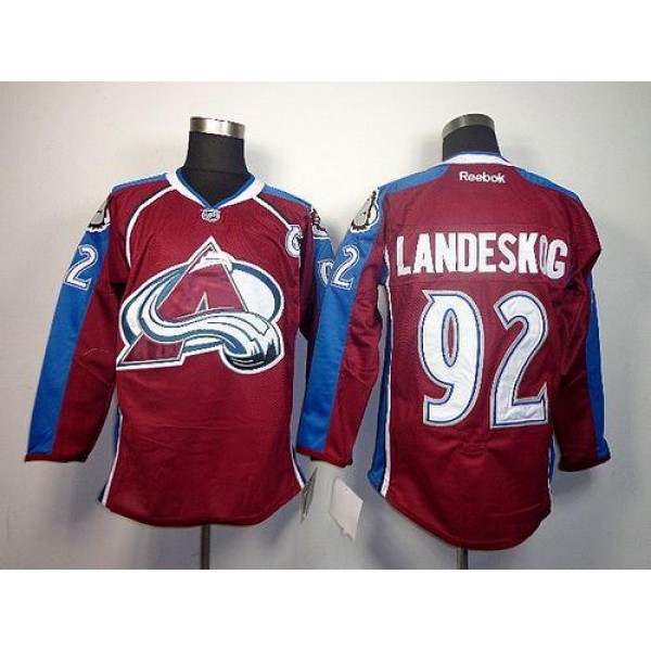 Avalanche #92 Gabriel Landeskog Red Home Stitched Jersey
