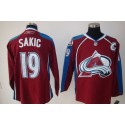 Avalanche #19 Joe Sakic Stitched Red Jersey