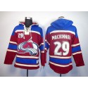 Avalanche #29 Nathan MacKinnon Red Sawyer Hooded Sweatshirt Stitched Jersey