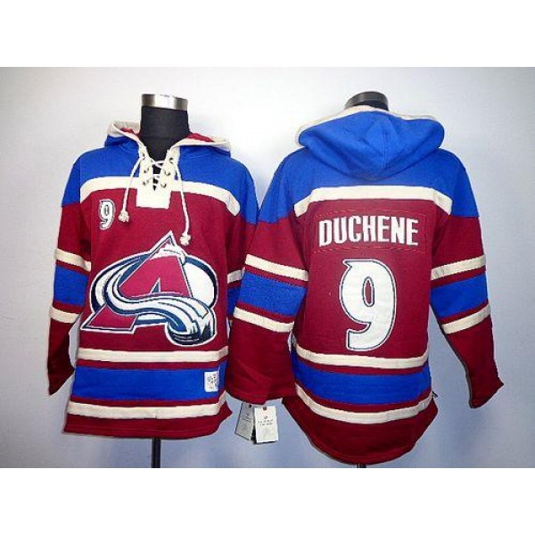 Avalanche #9 Matt Duchene Red Sawyer Hooded Sweatshirt Stitched Jersey