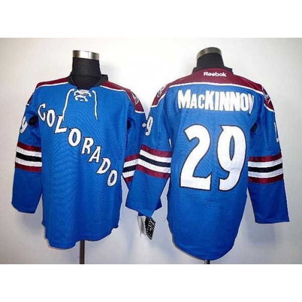 Avalanche #29 Nathan MacKinnon Blue Third Stitched Jersey