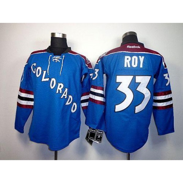 Avalanche #33 Patrick Roy Blue Third Stitched Jersey