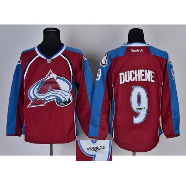 Avalanche #9 Matt Duchene Red Autographed Stitched Jersey