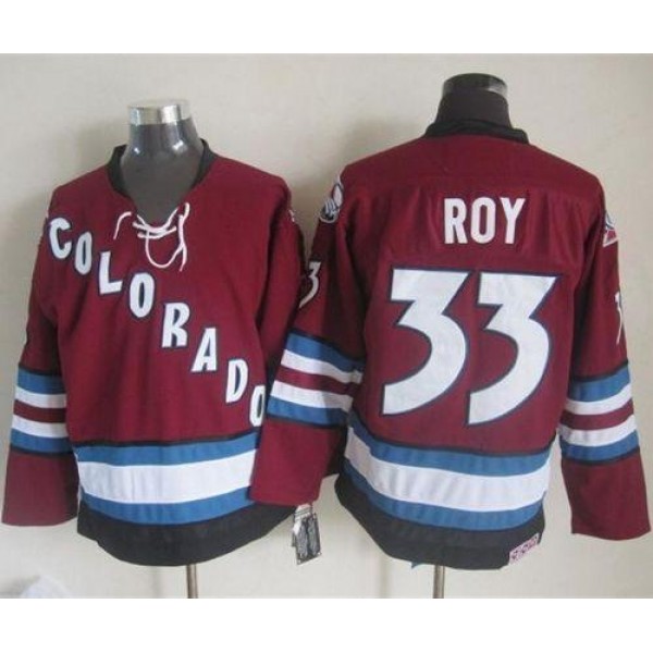 Avalanche #33 Patrick Roy Red CCM Throwback Stitched Jersey