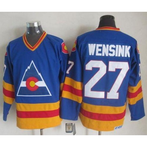 Avalanche #27 John Wensink Blue CCM Throwback Stitched Jersey
