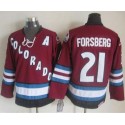 Avalanche #21 Peter Forsberg Red CCM Throwback Stitched Jersey