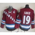 Avalanche #19 Joe Sakic Red CCM Throwback Stitched Jersey