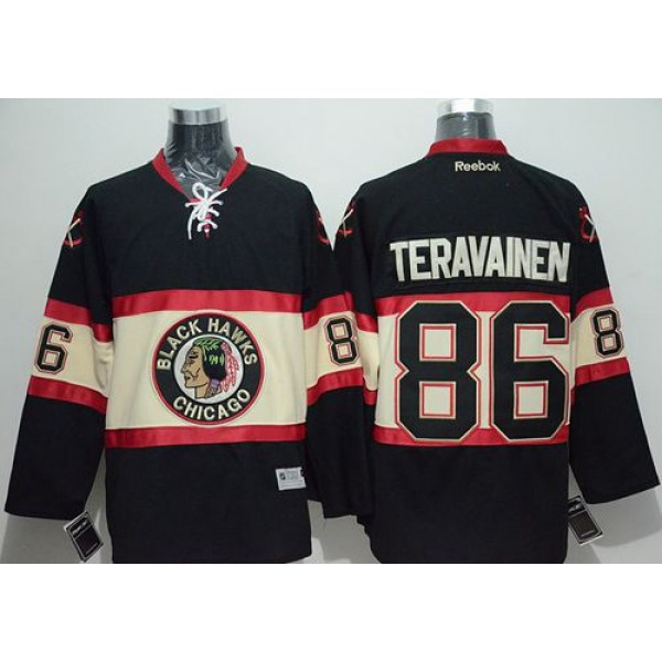 Blackhawks #86 Teuvo Teravainen Black New Third Stitched Jersey