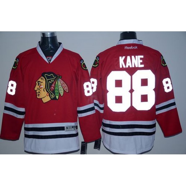 Blackhawks #88 Patrick Kane Toews Red Reflective Version Stitched Jersey