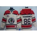 Blackhawks #86 Teuvo Teravainen Cream Sawyer Hooded Sweatshirt Stitched Jersey